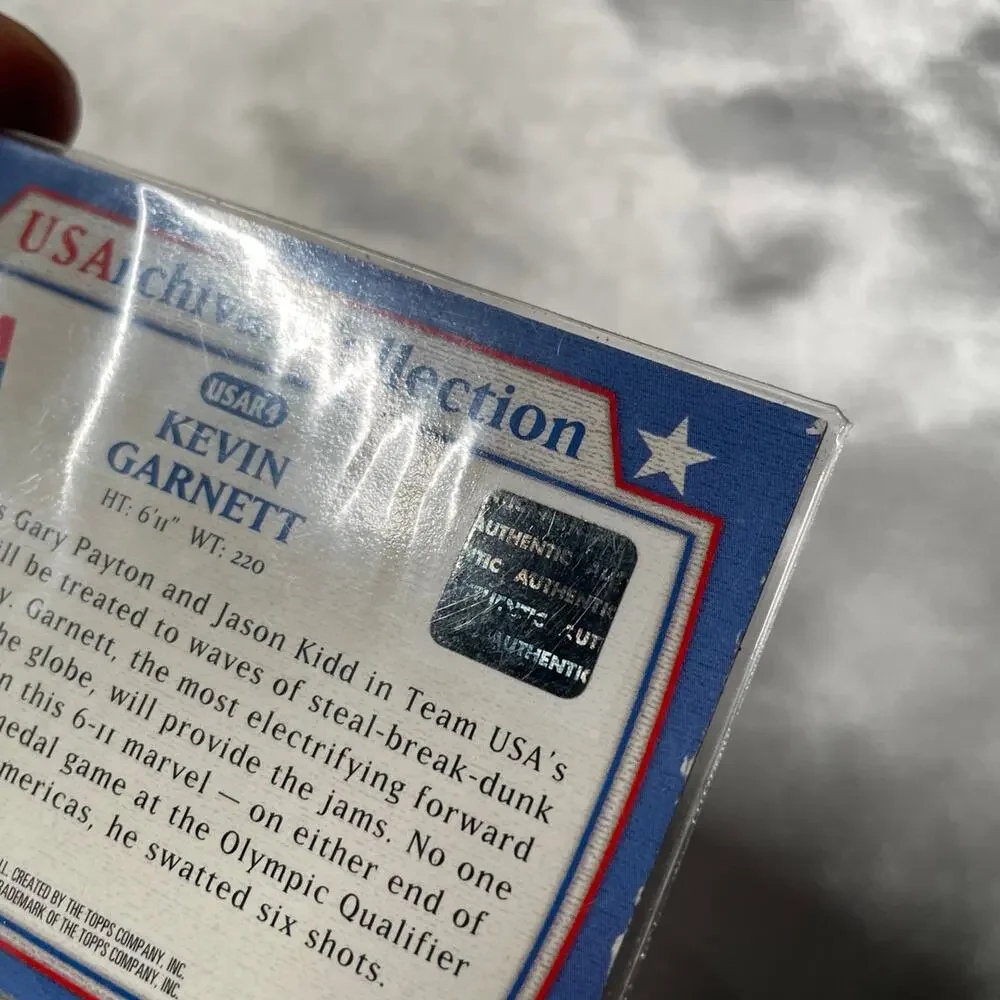 2000 topps USA archival collection Kevin Garnett jersey sports card